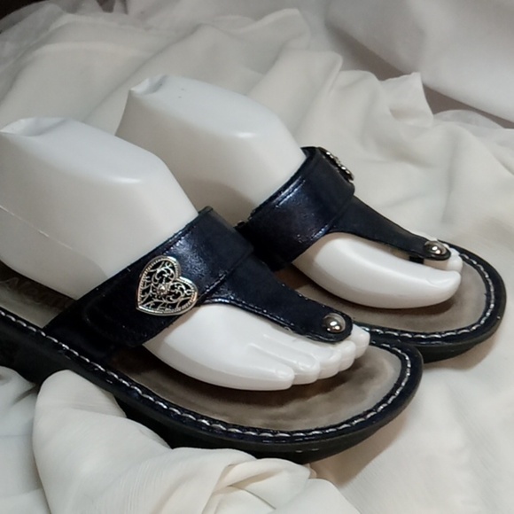 Alegria slip resistant navy sandals size 37 - Picture 2 of 7